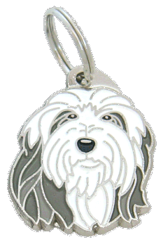 Bearded collie <br> (placa de identificação para cães, Gravado incluído)